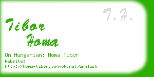 tibor homa business card